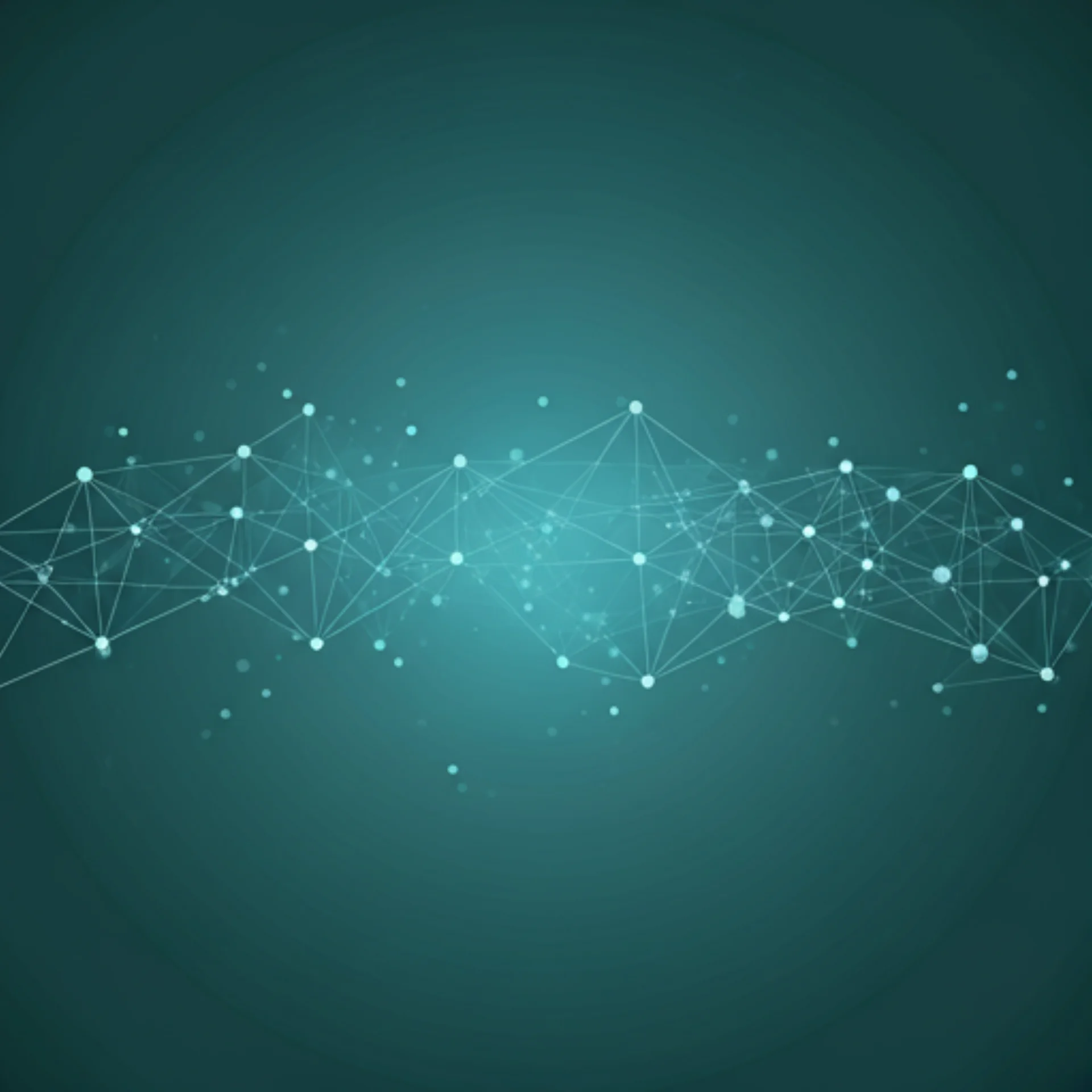 Abstract visualization of AI data nodes and connections